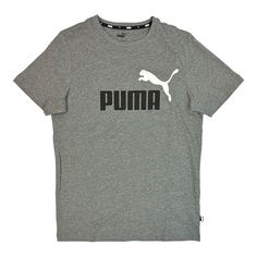 This Puma Essentials Logo T-Shirt From 100% Cotton And Has A Large Puma No.1 Logo Rubber Print On Center Chest. This T-Shirt Has A Ribbed Crew Neck. Puma Logo Graphic Tee For Sports, Puma Logo Graphic Tee Short Sleeve, Puma Graphic Tee For Sports, Puma Logo Cotton Graphic Tee, Puma Logo Cotton Crew Neck T-shirt, Crew Neck Cotton T-shirt With Puma Logo, Puma Logo Graphic Tee With Crew Neck, Puma Logo Crew Neck T-shirt For Streetwear, Puma Graphic Tee With Crew Neck