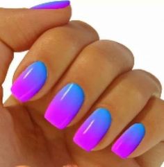 Dominican Nails, Ombre Nail Design, Blue Ombre Nails, Ombre Nail Art Designs, Gel French Manicure, Nail Art Ombre, Blue Nail