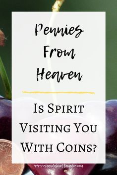 some fruit with the words pennies from heaven is spirit visiting you with coins?