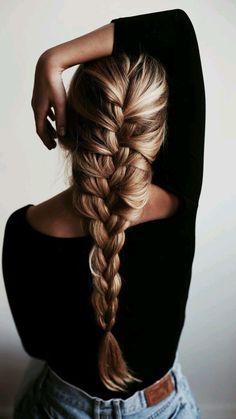 . French Braid Hairstyles, Fishtail Braid, Foto Tips, Long Blonde, Long Blonde Hair, Braids For Long Hair, Gorgeous Hair, Copic