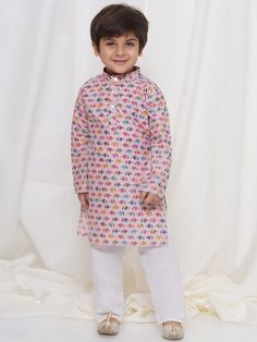 **Specifications : Please visit our brand store** https://www.etsy.com/in-en/shop/AJDezines?ref=seller-platform-mcnav Specially handcrafted clothing for the perfect look and comfort for the festive season Fabric Detail : Kurta - Pure Cotton, Pyjama - Pure Cotton Sales Package : - 1 Kurta, 1 Pyjama | |Style:- Kurta Pyjama Set For Boys Kurta Feature - Pure Cotton, Animal Printed, Long Sleeve, Round Neck, Straight Hem, Button Closure Pyjama Feature - Solid Pattern and Elasticated Slip on Closure. O Traditional Pink Churidar With Printed Motifs, Pink Churidar With Printed Motifs For Festivals, Festive Multicolor Kalamkari Print Churidar, Festive Pink Churidar With Printed Motifs, Festive Block Print Sets For Puja, Block Print Sets For Puja And Eid, Bollywood Sets With Multicolor Chikankari Embroidery, Bollywood Style Pink Block Print Sets, Pink Block Print Sets With Long Sleeves