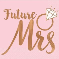 a pink background with the words future mrs and an image of a diamond on it