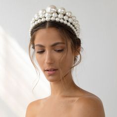 Venus Pearl Crown | M Brides Accessories, Bridal Hair Bands, Wedding Garters, Hair Jewellery, Best Wedding Hairstyles