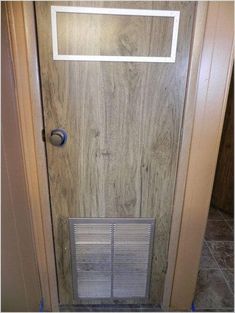 a door with an air vent in it