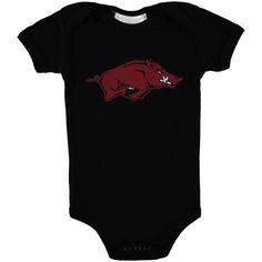 Show off your precious little one with this Arkansas Razorbacks Big Logo creeper!Show off your precious little one with this Arkansas Razorbacks Big Logo creeper!PRODUCT FEATURESBrand: Two Feet AheadFlatlock stitching to reduce irritationImportedLap shoulders for easy changingLightweight ribbed creeperMachine wash, tumble dry lowMaterial: 100% CottonOfficially licensedSnaps at bottom for easy changingTagless Collar Size: 12 Months. Color: Black. Gender: male. Age Group: infant. Razorback Shirt, Arkansas Razorbacks, One Piece Outfit, Mens Big And Tall, Black Bodysuit, Arkansas, Boy's Clothing, Sport Fitness