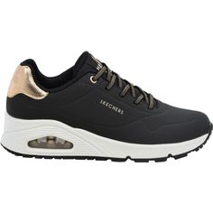 Γυναικεία Αθλητικά παπούτσια SKECHERS UNO-SHIMMER AWAY ο απόλυτος συνδυασμός άνεσης, κομψότητας και sporty style. Το εξωτερικό μέρος είναι από eco leather εξαιρετικής ποιότητας και το εσωτερικό διαθέτει Memory Foam για μέγιστη άνεση. Επίσης διαθέτει αερόσολα και είναι σε γραμμή slip on stretch laced. Sneakers Skechers, Adidas Nike, Sporty Style, Memory Foam