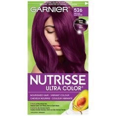 Garnier Nutrisse Deep Lilac 526 | Garnier Nutrisse Ultra Color Permanent Hair Colour - 526 Deep In Lilac Goddess Braids Updo, Chunky Braids, Big Braids, Ghana Braids, Braids With Beads, Permanent Hair Color, Dye My Hair