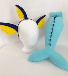 Vaporeon Costume, Vaporeon Cosplay, Ninetales Pokemon, Cosplay Pokemon, Tail And Ears, Fantasy Crown, Pokemon Costumes, Pokemon Y, Cute Pokemon Pictures