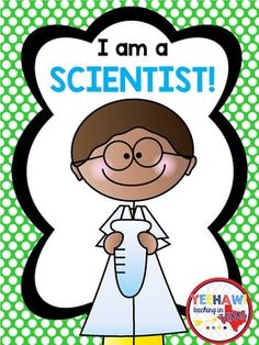 i am a scientist poster with green polka dot background