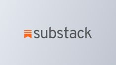 the substack logo is shown in grey and orange on a light gray background