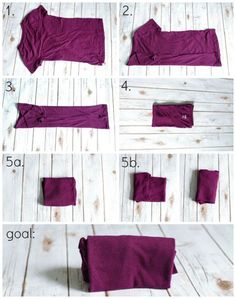 the instructions for how to make a headband with purple fabric and buttons on it