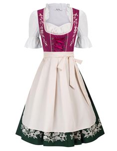 PRICES MAY VARY. 【MATERIAL】All Jasambac Dirndl dress are made of quality material. When you choose the color and size, the details will be presented Jasambac Women German Dirndl Dress Costumes for Bavarian Oktoberfest Halloween Carnival  FEATURES:  1)Three piece set costume, including a tops, a dress and an apron  2)Cropped length white tops, short see-through lace sleeves, off shoulder design, hemline with elastic band  3)Sleeveless U-Neck tank dress, exquisite jacquard fabric, concealed zipper German Dirndl Dress, German Traditional Dress, Beer Costume, German Dress Dirndl, German Dress, Classic Vintage Style, Oktoberfest Party, Dirndl Dress, Fancy Dresses Party