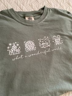 a t - shirt that says what wonderful world on it