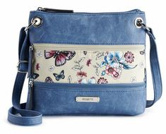 Denim Multicolor Floral  New with tags 45/18-20 Complement your favorite outfit with this glamorous Rosetti Demi Mini Cross Body Bag!  HANDBAG DETAILS Silver-tone Zipper closure 13-26 in. adjustable strap 8.5 H x 9.5 W x 2.25 D in. CONSTRUCTION & CARE PVC Lining: nylon, polyester Wipe clean Imported Mini Crossbody Bag, A Cross, Small Purse, Mini Crossbody, Blue Gender, Kate Spade Crossbody, New Bag, Crossbody Strap, The Door