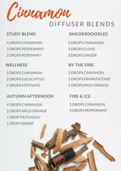 Perfume Blends, Diffuser Oils, Doterra Diffuser Blends, Cinnamon Oil, Cinnamon Essential Oil