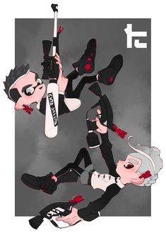 Splatoon Toni Kensa, Splatoon Bands Fanart, Splatoon 3 Artwork, Splatoon Spyke Fanart, Splatoon 3 Squid Sisters, Nintendo Fan Art