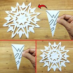 how to make an origami snowflake