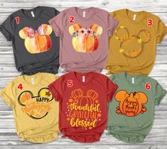 Disney October Family Shirts, Disney Thanksgiving, November Outfits, Thanksgiving Travel, Travel Tshirt, Disney Trip Shirts, Disney Themed Outfits, Family Thanksgiving, Disney Shirt