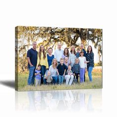 PRICES MAY VARY. 💕【Personalized Canvas Prints】: Click "Customize Now" to customize your personalized picture, custom canvas photo printing is a beautiful way to preserve your most precious memories, it is also the perfect way to display them in any room in your house, or as an unforgettable gift to friends and family. 💕【Quality Guaranteed】: All our custom paintings are created with premium canvas material and certified eco-friendly inks, vivid color, smooth texture, comfortable touch, the canv Large Extended Family Photo Shoot Ideas, Very Large Family Photo Shoot Ideas, Large Family Photo Print, Large Family Photo Outfits, Family Photo Hanging Canvas, Family Photo Collage Wall Canvas Prints, Personalized Wall Decor, Personalized Canvas Print, Image Cover