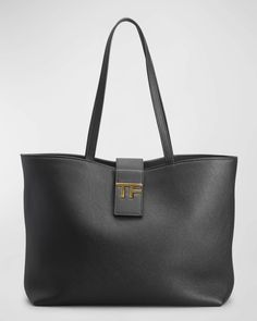 TOM FORD TF Small Grain Leather East-West Tote Bag | Neiman Marcus Tom Ford Jennifer Bag, Rare Handbags, Tom Ford Leather, Beige Tote Bag, Beige Tote, Tom Ford Handbags, Tote Bag Black, East West