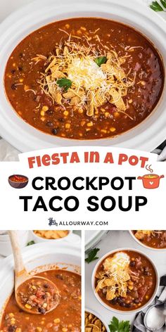 Easy Slow Cooker Taco Soup: Taco Night in a Bowl