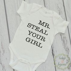 Funny Baby Clothes Graphic Tee Mr Steal your Girl Infant Boy Clothes Funny Kids Shirt Baby Shower Gift Baby Boy Clothes 217 Baby Bump Clothes, Baby Boy Clothes Funny, Baby Mode, Funny Kids Shirts, Children Wear, Infant Boy, Summer Baby Clothes