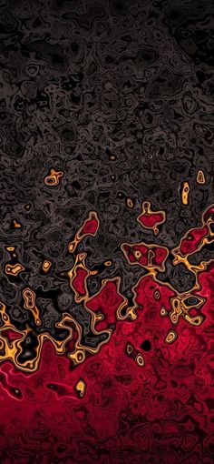 an abstract image of red and black colors with gold highlights on the bottom right corner