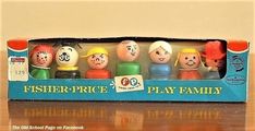 the fisher - price play family toy is in its original box and has five figures