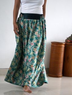 Green Skirt / Tribal Maxi Skirt / Floral Skirt with Pockets / Maxi Skirt / Summer Skirts / LonaDesig Satin Skirt Long, Green Satin Skirt, Maxi Skirt Summer, Magenta Skirt, Batik Skirt, Silky Skirt, Red Maxi Skirt, Green Maxi Skirt, Maxi Skirts Summer