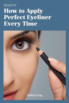 Simple Eyeliner With Pencil, Clean Makeup Eyeliner, Ways To Wear Eyeliner, How To Apply Eyeliner Pencil, How To Use Eye Pencil, Eyeliner How To, Eyeliner Pencil Tutorial, How To Put On Eyeliner, How To Wear Eyeliner