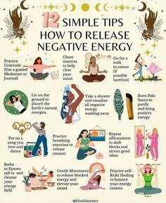 Cleanse Self Of Negative Energy, Spiritual Health Ideas, How To Give Off Positive Energy, How To Get Positive Energy, How To Cleanse Energy, How To Spiritually Cleanse Yourself, Release Negative Energy Affirmation, How To Block Negative Energy, How To Cleanse Negative Energy