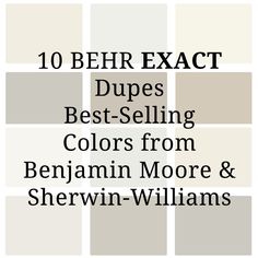 BEHR Dupes for the most popular Benjamin Moore and Sherwin-Williams White Paint Colors Sherwin Williams Alabaster In Behr, Popular Behr Paint Colors 2023, Pale Oak Benjamin Moore Behr Match, Shoelace By Behr, Behr Alabaster White, Behr Door Paint Colors, Behr Whipped Cream Paint, Behr Natural Almond, Behr Roman Plaster