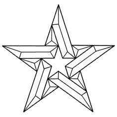 a star that has been drawn in black and white