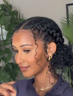 Hairstyle Ideas For Short Curly Hair Black Women, Curly Hairstyles Biracial Hair, Hairstyles For A Tea Party, Natural Bridesmaids Hairstyles, Country Curly Hairstyles, 3 B Hairstyles, Hair Braid Into Ponytail, Two Twist Hairstyles, 3c Formal Hairstyles