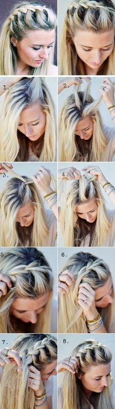 haare flechten mittellange blonde haare, schöne frisur mit zopf Medium Length Blonde Hair, Medium Length Blonde, Side French Braids, Beautiful Hairstyle, Plaits Hairstyles, Medium Blonde, Hair Braiding, Work Hairstyles