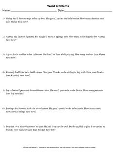 the word problems worksheet