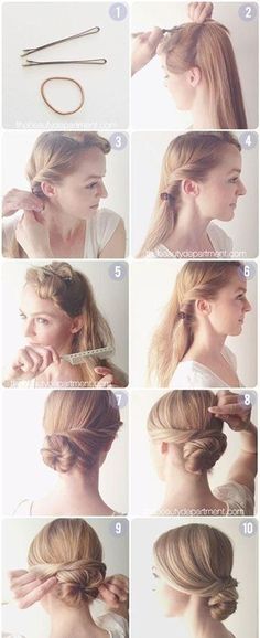 Hair Tutorials Diy Hair: Easy Bun Updos Skirt Maxi, Hair Updo, Everyday Hairstyles, About Hair, Hair Day