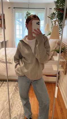 Quarter Zip Sweater Denmark Style, Boston Winter, Holy Girl, Grad Outfits, Mode Zara, Post Grad