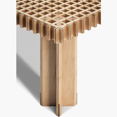 a wooden table that has been designed to look like an object