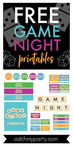 the free game night printables are perfect for kids to use in their classroom