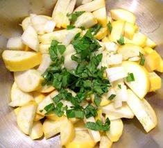 the food is prepared and ready to be cooked in the pot or frying pan