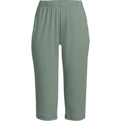 Experience the perfect blend of style and comfort with the Lands' End Women's Tall Sport Knit High Rise Elastic Waist Capri Pants. Designed specifically for the modern woman, these capris offer a chic and effortless look that transitions seamlessly from day to night.

- Size: Medium Tall
- Color: Lily Pad Green
- Material: Soft cotton
- Gender: Female
- Features: High-rise, elastic waistband, breathable fabric

Crafted from premium soft cotton, these pants feature a comfortable elastic waistband Capris With Elastic Waistband, Loosely Fitted Capris With Elastic Waistband, Green Stretch Ankle-length Capris, Green Capri Length Pants With Elastic Waistband, Green Capri Pants With Elastic Waistband, Knee-length Bottoms With Elastic Waistband For Loungewear, Casual Solid Color Capris For Loungewear, Casual Solid Color Loungewear Capris, Green Casual Capri Pants