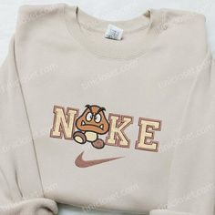 Super Mario Cartoon, Nike Cartoon, Embroidery Shirts, Maroon Hoodie, Bespoke Clothing, Disney Clothes, Custom Nike, T Shirt Image, Hoodie Material