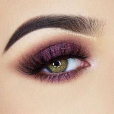 Smokey Eye For Green Eyes, Purple Smokey Eye Makeup, Purple Eye Makeup Tutorial, Eyes Picture, Make Up Studio, Purple Smokey Eye, Makeup 101