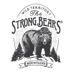 the logo for wild territory, the strong bear's mountain range in montanas