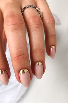 Chrome Half Moon Nails, Nail Art Almond Nails, Mobile Beauty Therapist, Nail Palette, Moon Nail Art, Half Moon Manicure, Flame Nail Art, Wedding Day Nails, Half Moon Nails