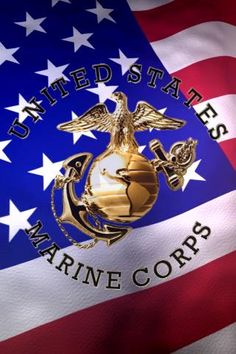 an american flag with the words united states marine corp on it