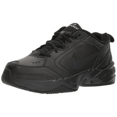 NIKE AIR MONARCH IV (4E) TRAINING SHOES The Nike Air Monarch IV 4E Extra Wide training shoes for men delivers comfort and style with its leather upper and lightweight Phylon midsole. A solid rubber outsole with aggressive traction pattern rounds out a sleek design built for rigorous training. Sizes are in Men Sizes. Size: 9 4E US.  Color: Black.  Gender: male.  Age Group: adult. Slip-resistant Sneakers For Gym With Round Toe, Low-top Fade-resistant Walking Shoes For Training, Fade-resistant Low-top Walking Shoes For Training, Slip-resistant Athletic Fit Walking Shoes For Training, Low-top Slip-resistant Basketball Shoes For Sports, Low-top Slip-resistant Basketball Shoes, Slip-resistant Low-top Basketball Shoes For Sports, Slip-resistant Gym Sneakers With Round Toe, Slip-resistant Round Toe Sneakers For Gym