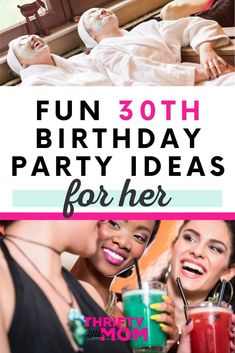 Turning 30? Plan a fun 30th birthday party with these simple themes and awesome ideas. Perfect for women to spend the day with friends. #partyideas #partythemes #birthdayparty #birthday Her 30th Birthday Ideas, Birthday Plans For Women, Ideas For 30th Birthday, Over 30 Birthday Party Ideas, Womens Birthday Theme Ideas, 30 Year Old Birthday Themes For Her, 30th Bday Ideas For Women Turning 30, Ideas For A 30th Birthday For Women, Themes For 30th Birthday Party