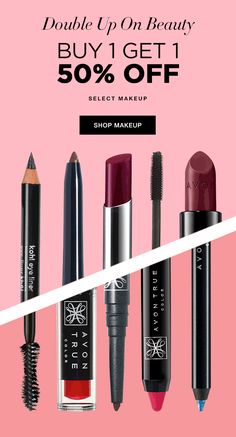 Bogo Sale Graphic Design, Makeup Sale Poster, Makeup Promotion Ideas, Makeup Creative Ads, Lipstick Advertising, Makeup Banner, Makeup Advertising, Poster Cosmetic, Makeup Marketing